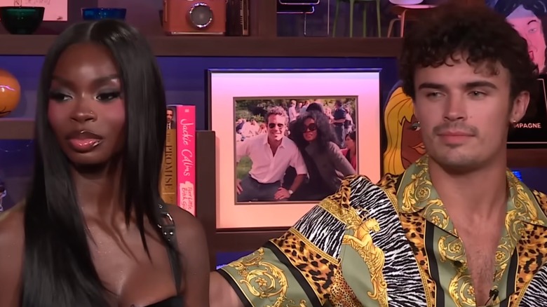 Nick Vansteenbergh and Olandria Carthen smirking