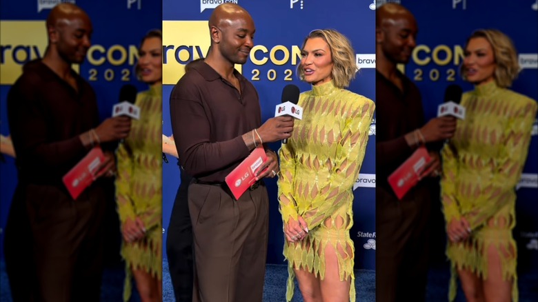 Lindsay Hubbard getting interviewed