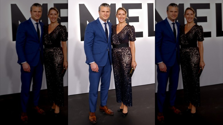 Pete and Jennifer Hegseth posing