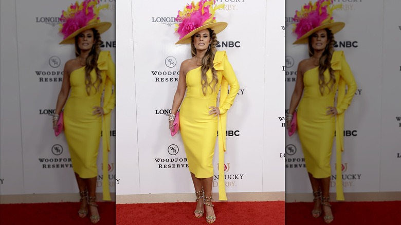 Bonnie-Jill Laflin yellow dress Kentucky Derby