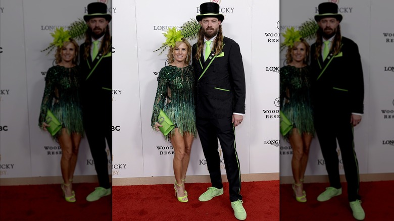 Jayson and Julia Werth green outfits Kentucky Derby