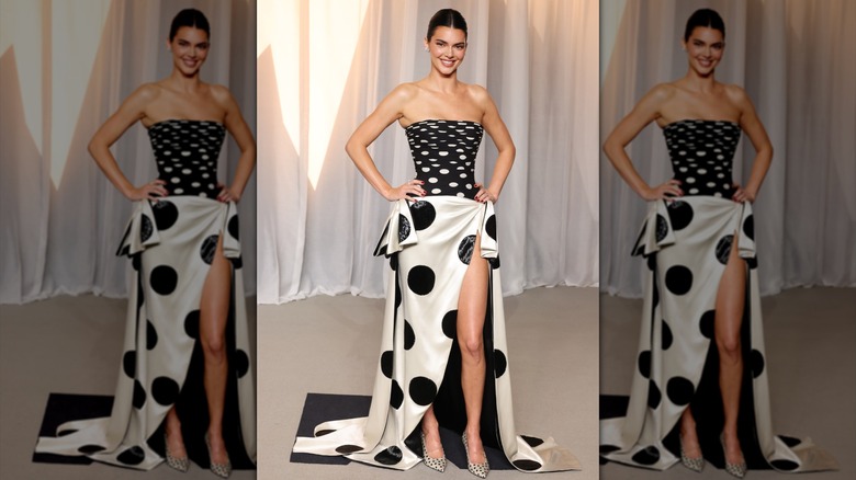 Kendall Jenner in a polka dot dress