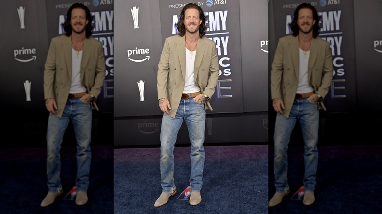 Tyler Hubbard at the ACM Awards red carpet