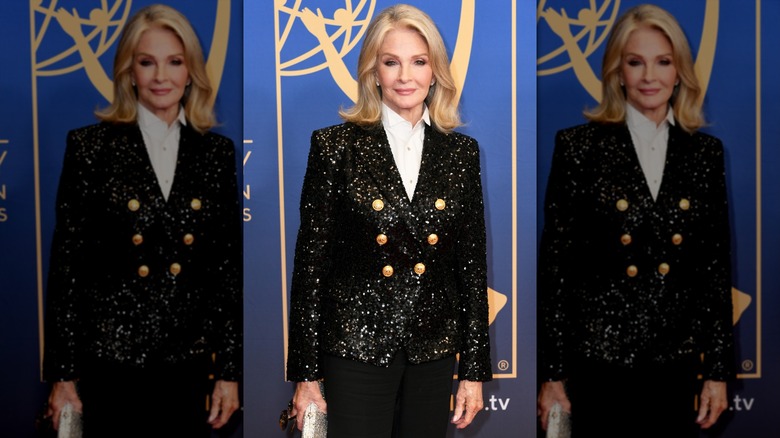 Deidre Hall wearing a sparkly jacket on the red carpet