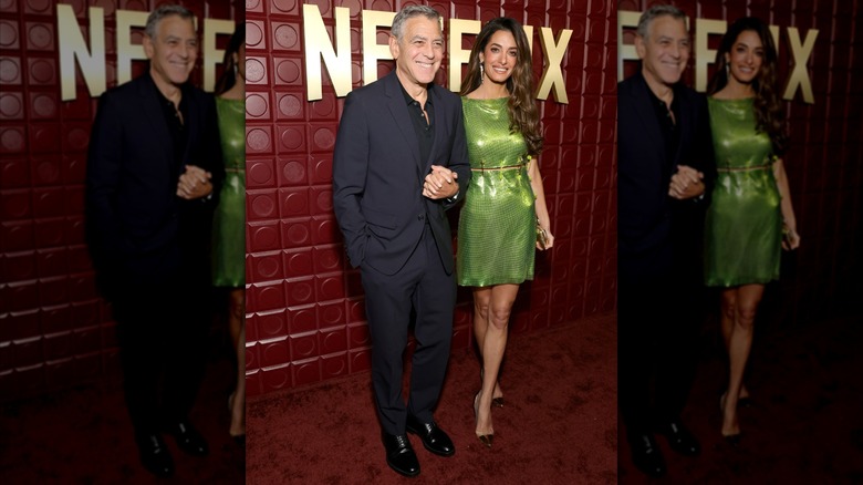 George and Amal Clooney on the red carpet