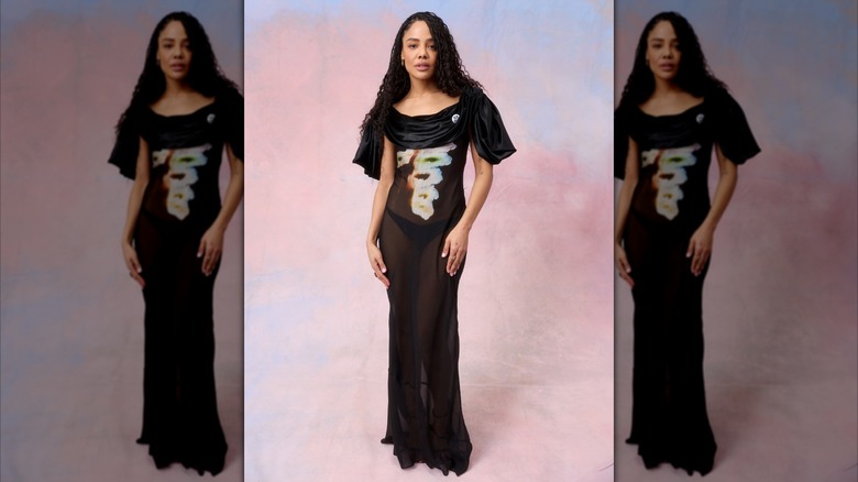 Tessa Thompson posing