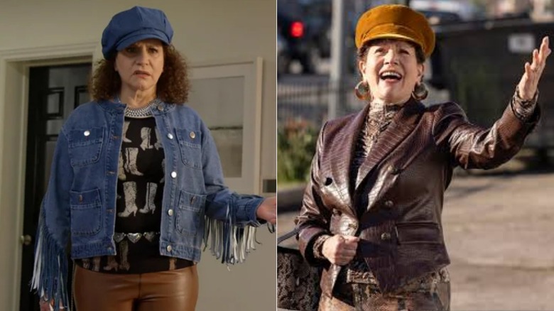 Side by side images of Susie Essman as Susie Greene on Curb Your Enthusiasm.
