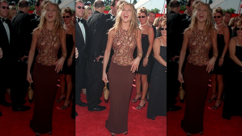 Jennifer Aniston smiles on the red carpet