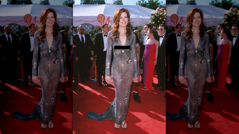 Geena Davis in a skin-tight dress
