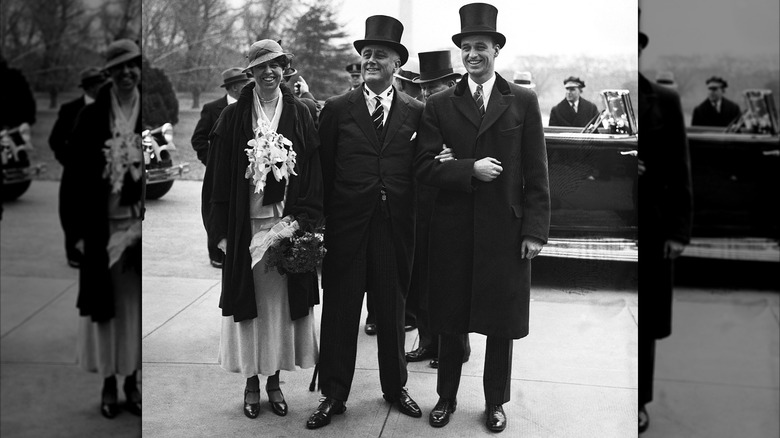 FDR, Eleanor and James Roosevelt 1933 inauguration