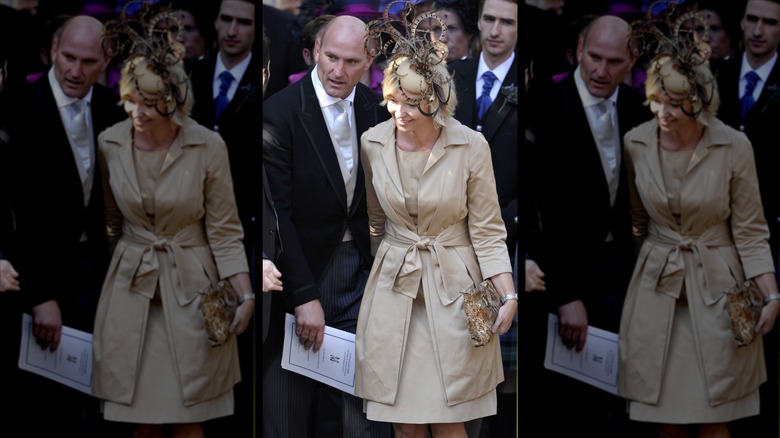Lawrence Dallaglio and Alice Dallagio walking