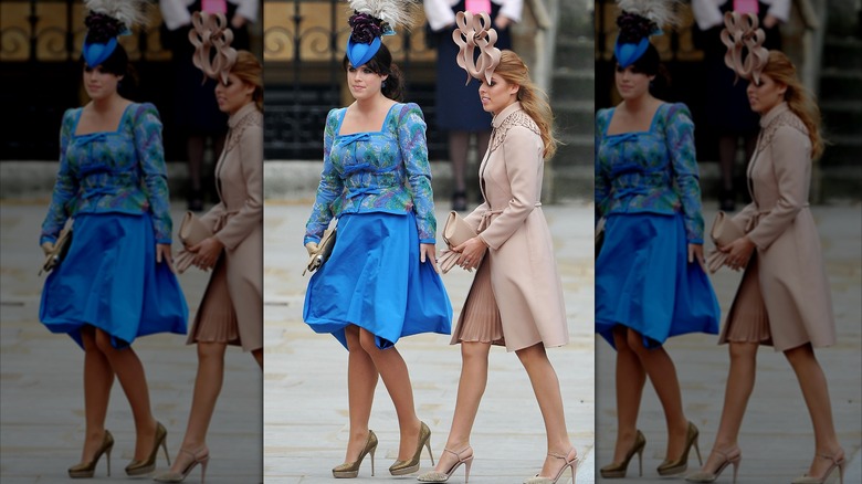 Princesses Eugenie and Beatrice at William and Kate wedding