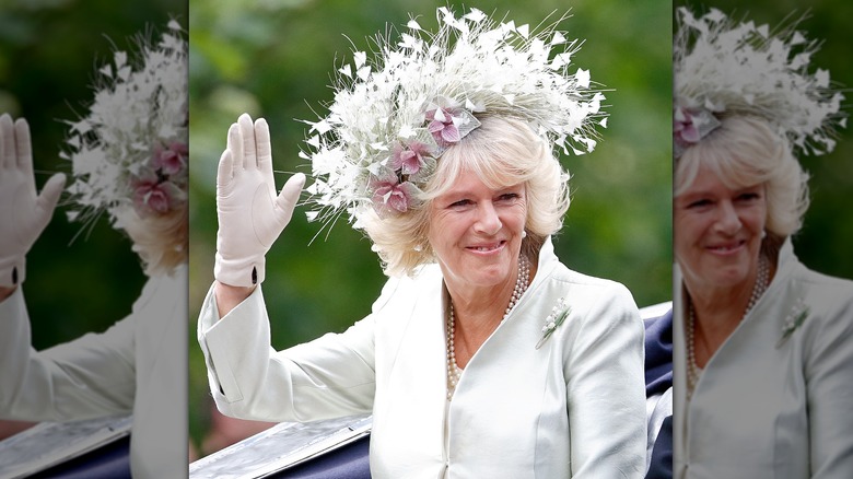Camilla Parker Bowles riding in carriage 2008 Trooping the Colour