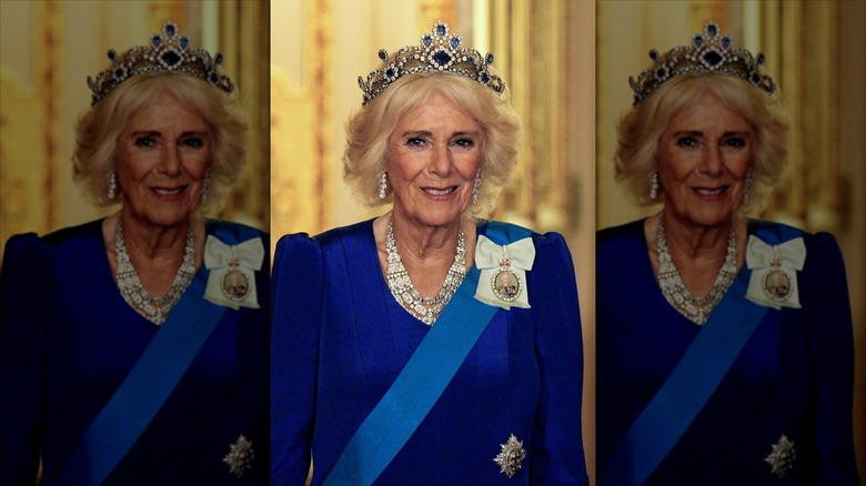 Queen Camilla smiling