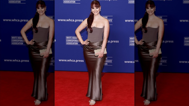Melanie Zanona posing 2025 White House Correspondents' Dinner