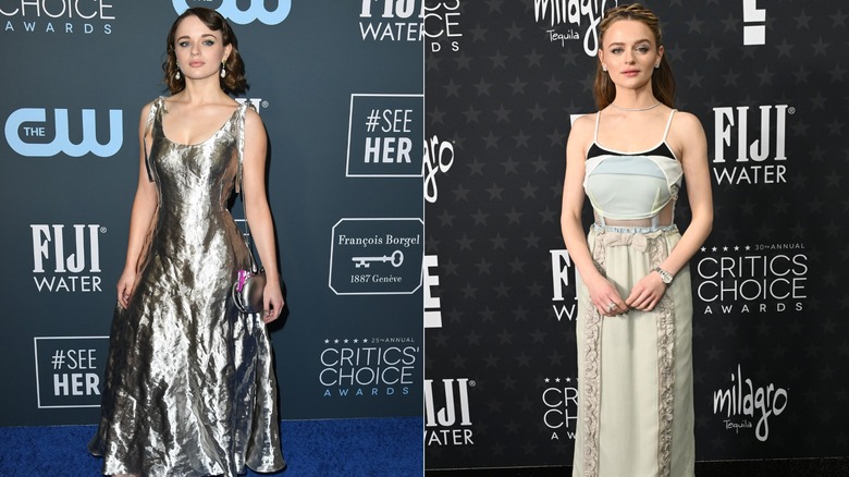 Joey King at the 2020 and 2025 Critics Choice Awards