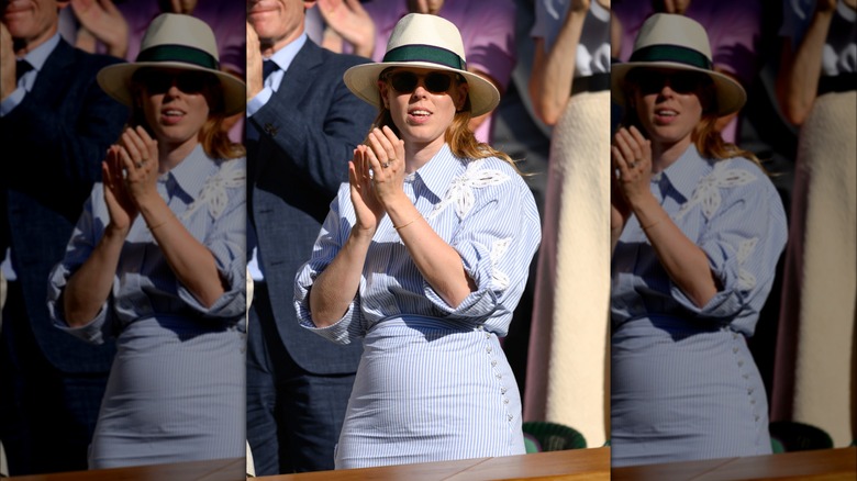Princess Beatrice clapping