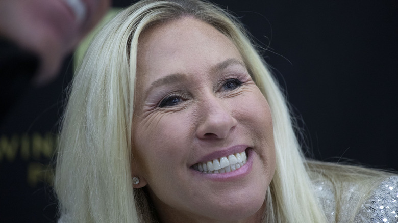 Marjorie Taylor Greene smiling
