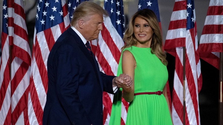 Donald and Melania Trump at the Republican National Convention in 2020