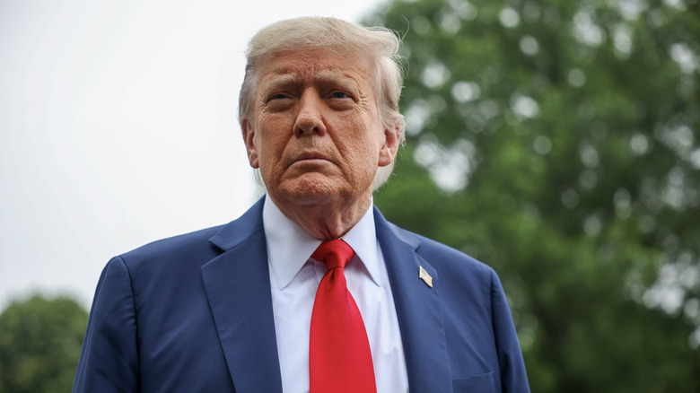 Donald Trump looking grumpy