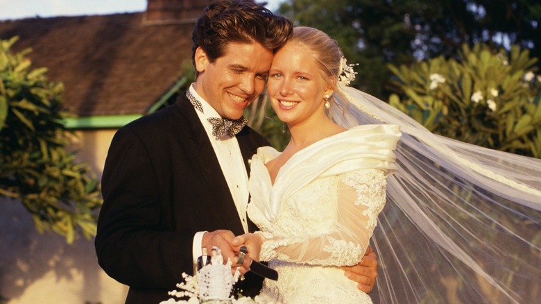 Michael Damian and Lauralee Bell