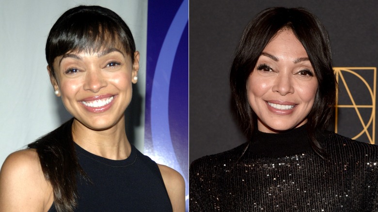 Split image of Tamara Taylor in 2005 (left) and Tamara Taylor in 2022 (right)