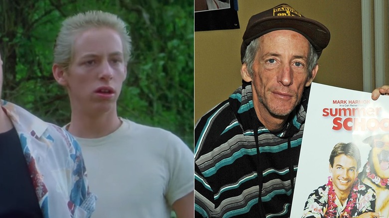 Left: Gary Riley in Stand by Me. Right: Gary Riley in 2017.