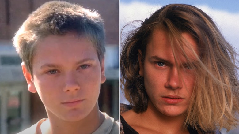 Left: River Phoenix in Stand by Me. Right: River Phoenix in 1991.