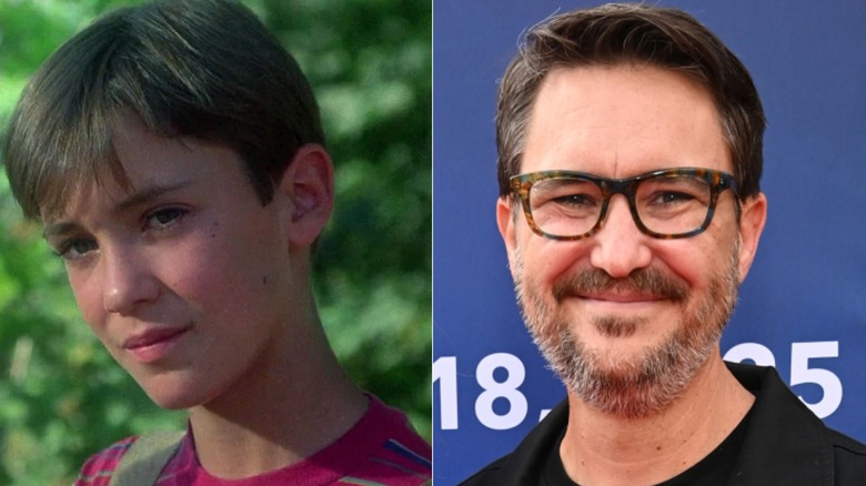 Left: A photo of Wil Wheaton as Gordie in Stand by Me. Right: A photo of Wil Wheaton in 2025.