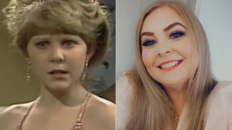 Split image of Ami Foster in "Punky Brewster" in the 1980s (left) and Ami Foster in 2021 (right)