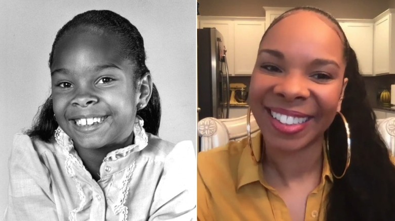 Split image of Cherie Johnson as a child (left) and Cherie Johnson as an adult (right)