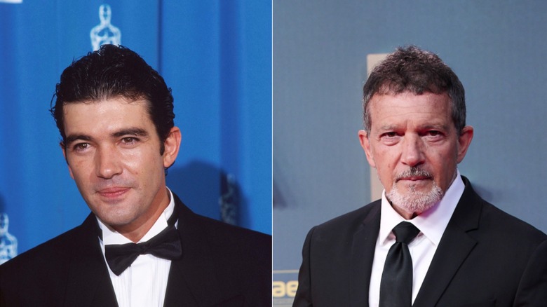 Side by side Antonio Banderas at the 64th Academy Awards/Antonio Banderas at the 2025 Talía Awards