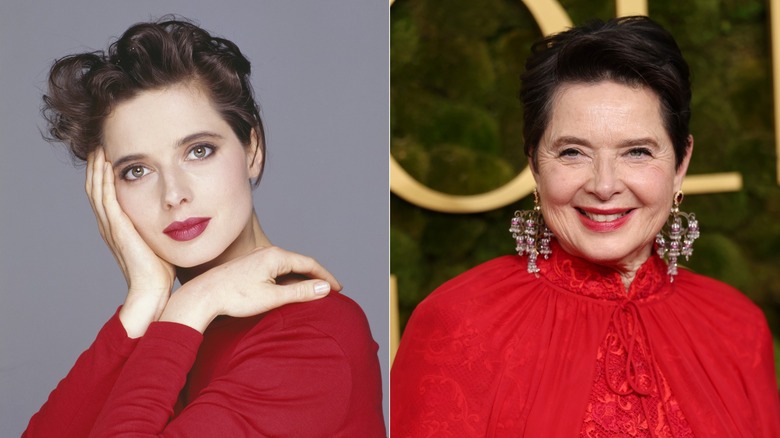 Side by Side Isabella Rossellini portrait taken in 1988/Isabella Rossellini at the 82nd Golden Globes