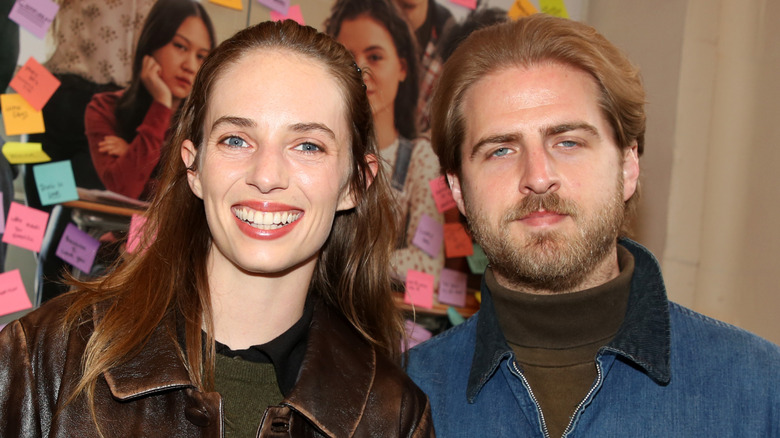 Maya Hawke and Christian Lee Hutson smiling
