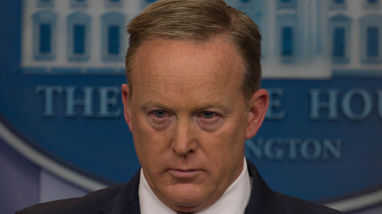 Sean Spicer not smiling