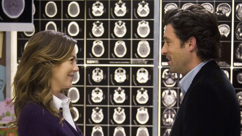 Derek and Meredith on Grey's Anatomy
