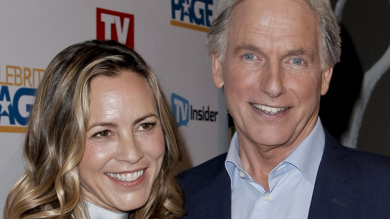 Mario Bella and Mark Harmon smiling