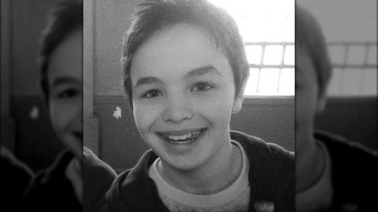 Logan Williams on the set of The Flash