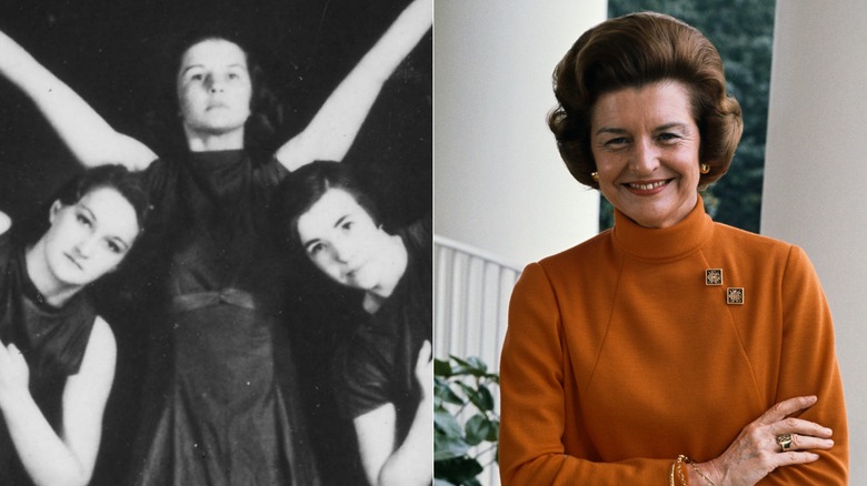 Side-by-side photos of Betty Ford