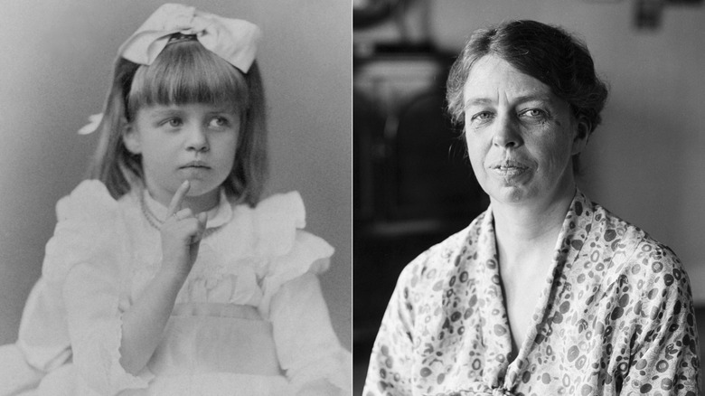 Side-by-side photos of Eleanor Roosevelt