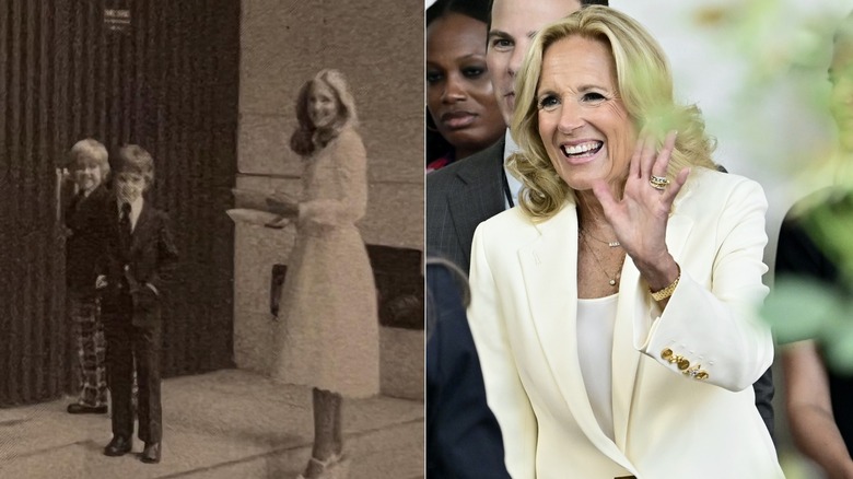 Side-by-side photos of Jill Biden