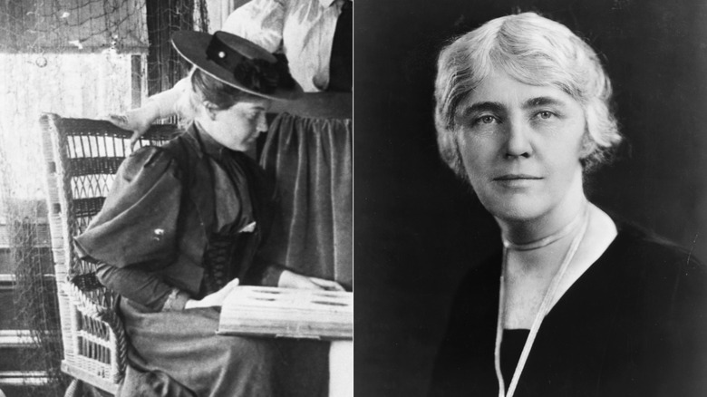 Side-by-side photos of Lou Henry Hoover