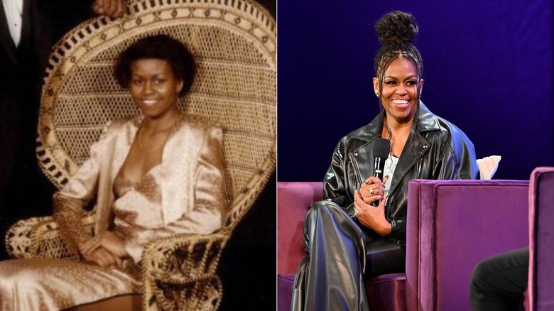 Side-by-side photos of Michelle Obama