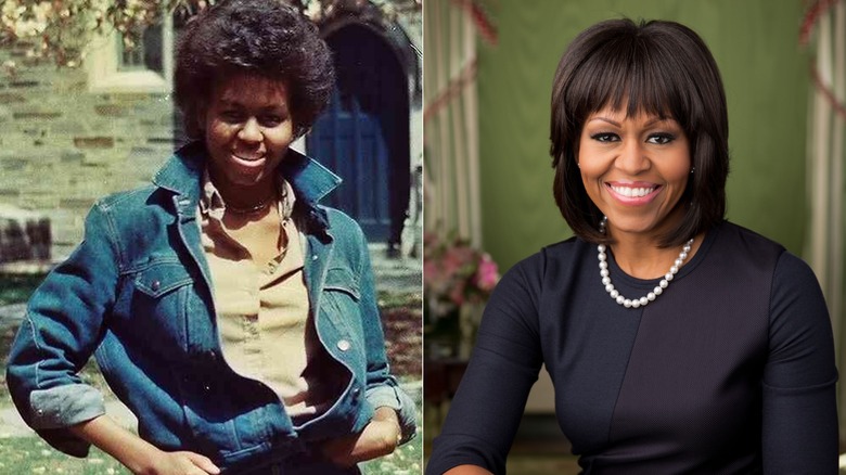 Side-by-side photos of Michelle Obama