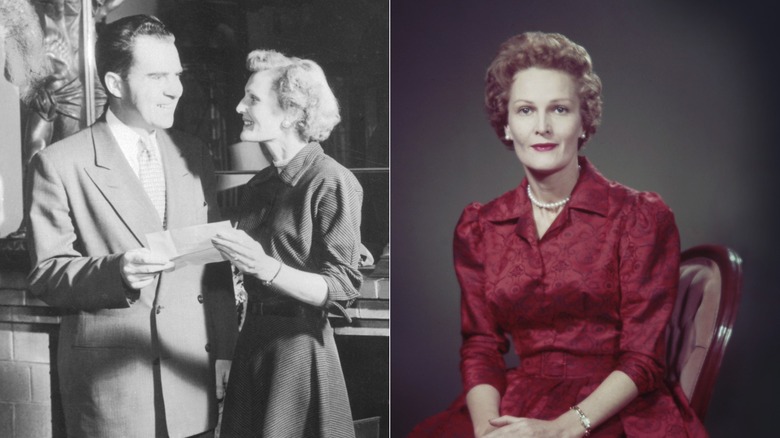 Side-by-side photos of Thelma Nixon