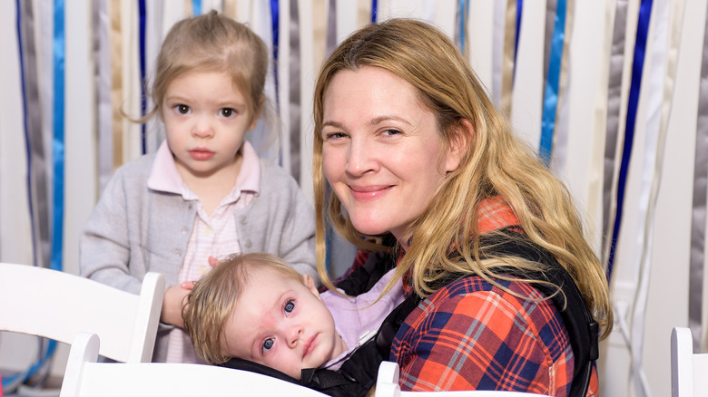 Drew Barrymore, Olive Kopelman, and Frankie Kopelman