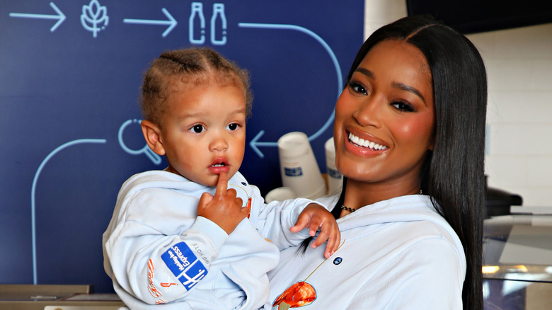 Leodis Jackson and Keke Palmer posing for a photo in 2024