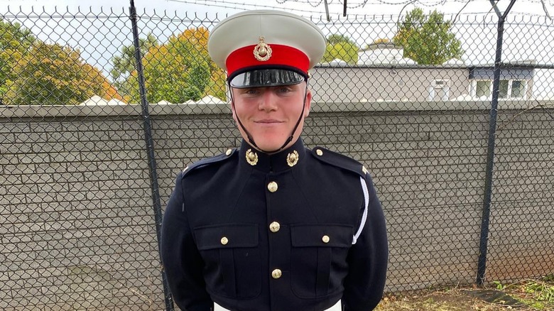 Jack Ramsay smiling in his Royal Marines uniform in 2020
