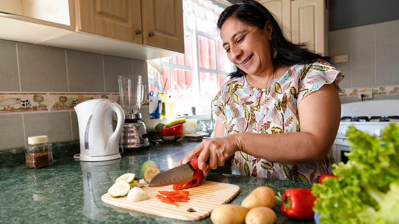 Woman making food 