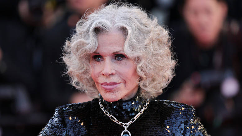 Jane Fonda attends the opening ceremony and "La Vénus Electrique" (The Electric Venus) screening during the 79th annual Cannes Film Festival at Palais des Festivals on May 12, 2026 in Cannes, France.